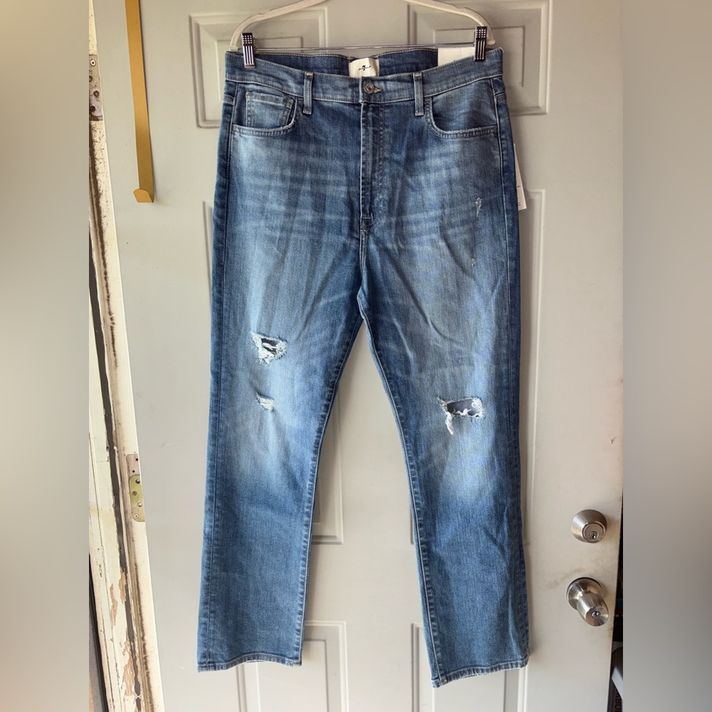 7 For All Mankind Easy Slim jeans with flowers size 32